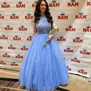 Blue Sherri Hill Dress-SIze 12